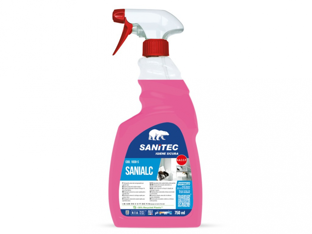 Solutie curatat suprafete universale cu pulverizator 750 ml Sanialc Sanitec [1]