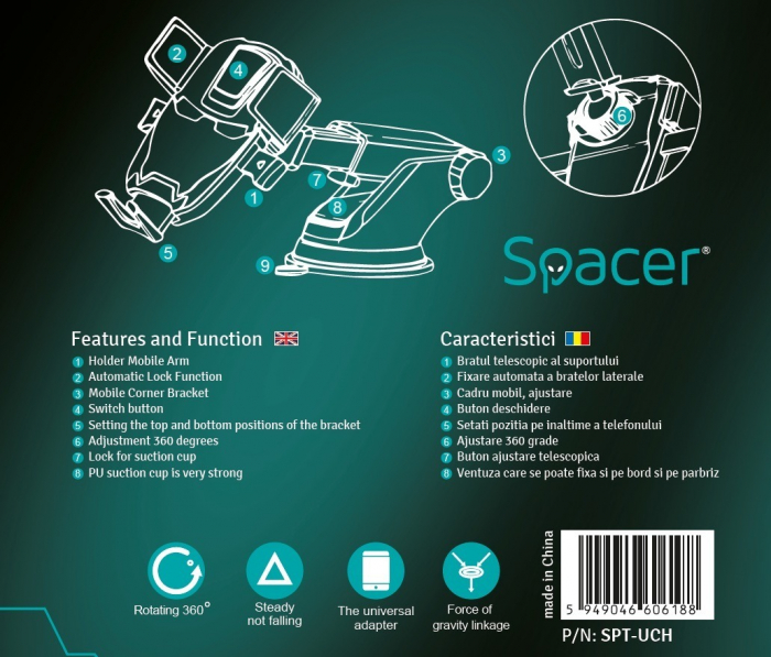 Suport auto Spacer pentru SmartPhone [5]