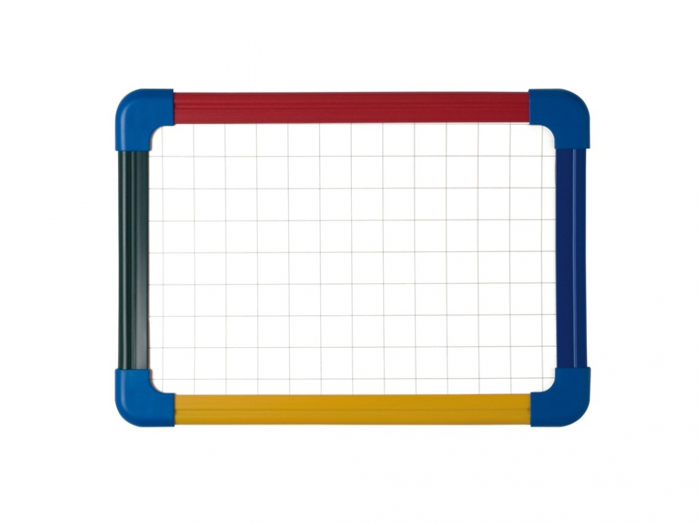 Tabla scolara matematica/velin A4 cu rama culor Bi-Silque [1]