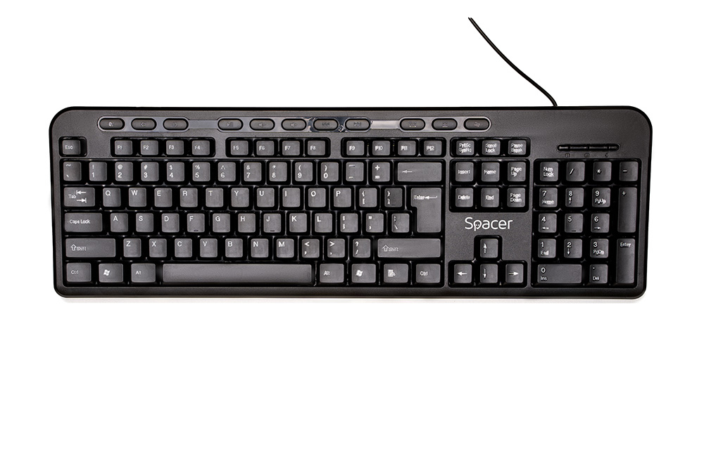 TASTATURA SPACER USB ,  multimedia ,  104 taste + 11 taste multimedia ,  anti-spill ,  black ,  Cod Produs: SPKB-169 [2]