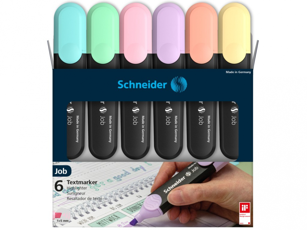 Textmarker Schneider Job Pastel 6/set [2]
