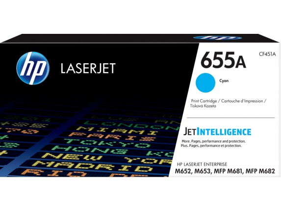 Toner Original CF451A HP Cyan, nr.655A, pentru Color LaserJet M652 | M653 | M681 | M682, 10.5K [1]