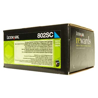 EXT Toner original Lexmark 80C2SC0 , cyan , 2000p , returnare [1]