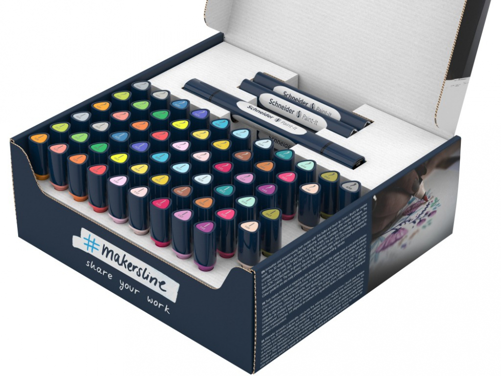 Twinmarker Schneider Paint-It 040 brush + round complete set 72 buc ass [1]