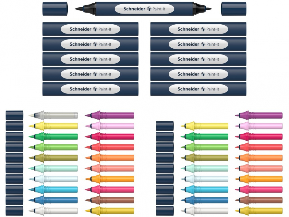 Twinmarker Schneider Paint-It 040 brush + round complete set V1 52 buc ass [3]
