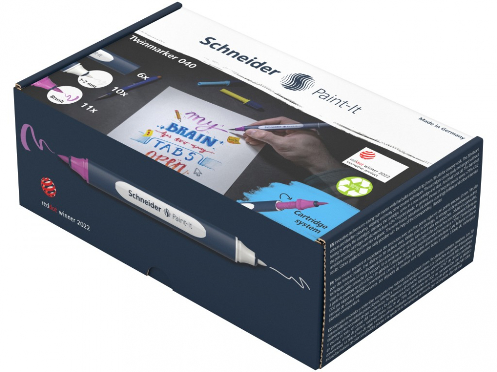 Twinmarker Schneider Paint-It 040 brush + round complete set V2 27 buc ass [2]