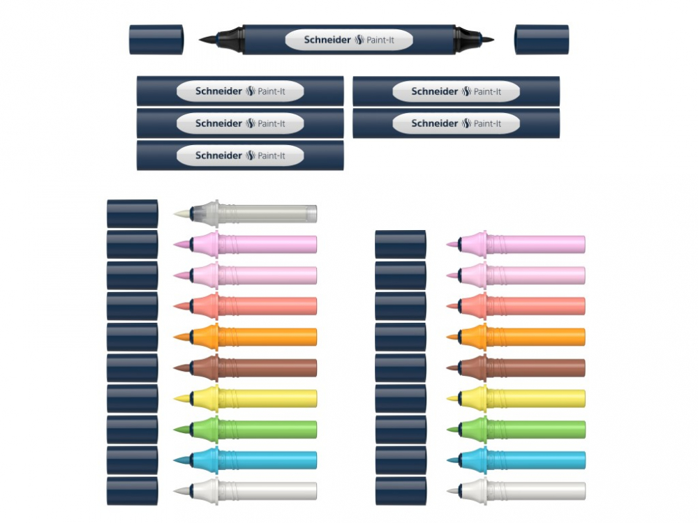 Twinmarker Schneider Paint-It 040 brush + round complete set V2 27 buc ass [3]
