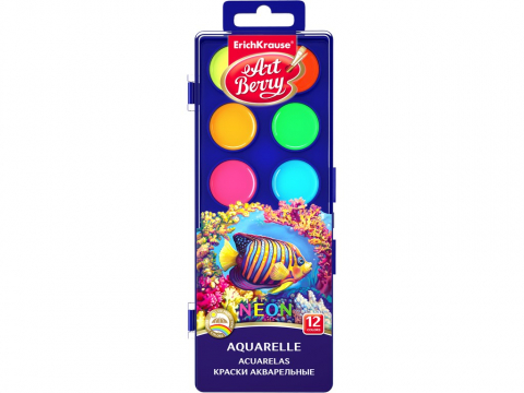 Tempera, guase si acuarele - Acuarele Neon cu protectie UV EK ArtBerry 12/set
