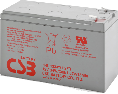 Baterii UPS - Acumulator CSB HRL1234W LongLife ,  12V/9Ah ,  2.7kg ,  Cod Produs: HRL1234WF2FR