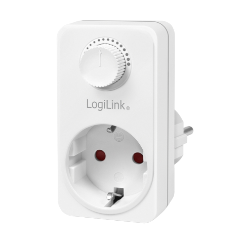 Electronice - ADAPTOR LOGILINK ,  Schuko x 1 ,  functie ajustare luminoasa ,  indicator led ,  IP20 ,  230 V/16 A ,  50 Hz ,  20-400 W pentru becuri luminoase ,  alb Cod Produs: PA0151
