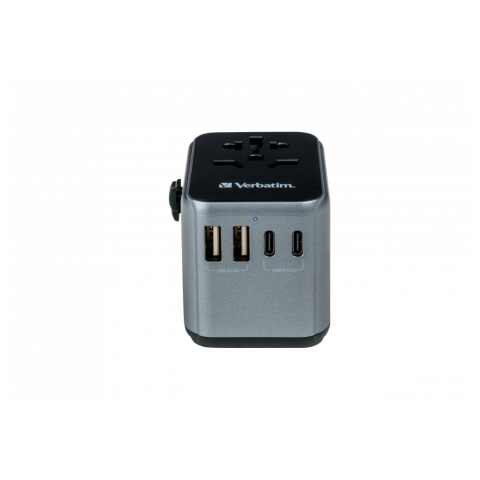 Adaptor universal Verbatim UTA-03 ,  6-in-1Priza cu USB-C PD si QC ,  2 x USB-C ,  2 x USB-A Cod Produs: 49545 [2]