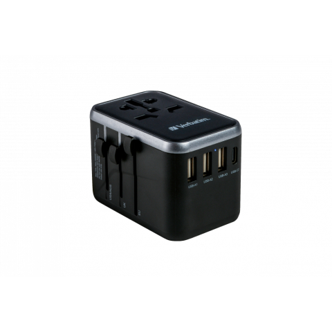 Electronice - Adaptor universal Verbatim UTA-04, 6-in-1Priza cu USB-C PD si QC, USB-C, 3 x USB-A Cod Produs: 49546