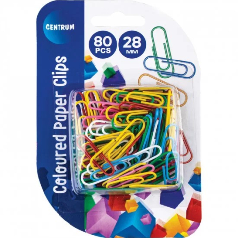 Ace, capse, agrafe, clipsuri, pioneze - Agrafe metalice color 28mm pe blister