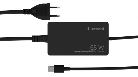 Notebook - ALIMENTATOR Notebook Universal AC-DC , GEMBIRD , 65W - tensiuni 5V/9V/12V/15V/20V DC la 3.25 A max , protectie la supratensiuni , scurtcircuit , supraincalzire , supraincarcare , USB-C , negru