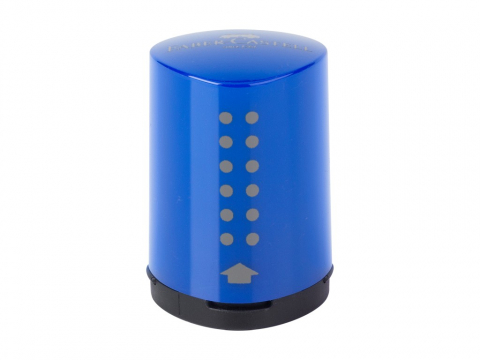 Ascutitori si radiere - Ascutitoare plastic simpla cu container mini grip 2001 rosu/albastru Faber-Castell