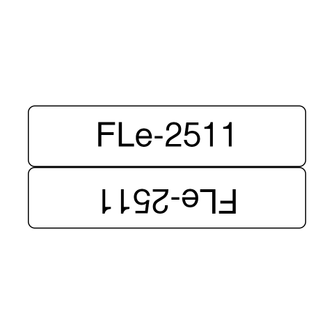 Banda de etichete tip steag pretaiate originala Brother FLE2511, 45 x 21mm latime, 72 etichete, negru pe alb [1]
