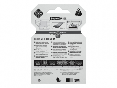 Banda dublu adeziva montare exterior, 19 mm x 1,5 m 3M Scotch-Fix™ Extreme [6]