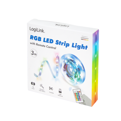 BANDA LUMINI LOGILINK , Wi-Fi Smart , autoadeziva , RGB , 90 x LED , 16 culori , 4 moduri , 570 lm , alimentare USB 5 V/1 , 2 A , 3m Cod Produs: LED007 [6]