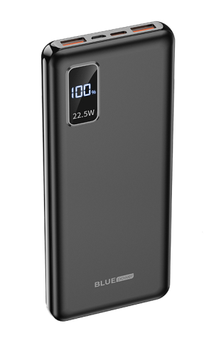 Baterie Externa Powerbank Blue Power BBJ15 ,  10000 mA ,  Quick Charge ,  22.5W ,  Quick Charge 4.0 - Power Delivery ,  Cu Afisaj ,  Neagra Cod Produs: 314523 [0]