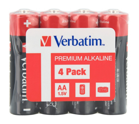 Electronice - BATERIE VERBATIM  AA (R6), 1.5V alcalina,  4 buc., shrink wrap Cod Produs: 49501