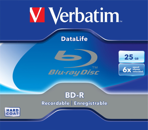Medii de stocare - BD-R DL VERBATIM 25GB ,  viteza 6x ,  1 buc ,  Jewel Case ,  printabil ,  Cod Produs: 43840