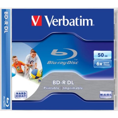Blank-uri - BD-R DL VERBATIM 50GB ,  viteza 6x ,  1 buc ,  Jewel Case ,  printabil ,  Cod Produs: 43735