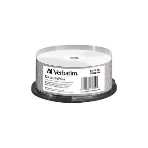 Electronice - BD-R VERBATIM 50GB , VITEZA 6X , DOUBLE LAYER SURFACE HARD COAT , SPINDLE , 25 BUC , Cod Produs: 43750