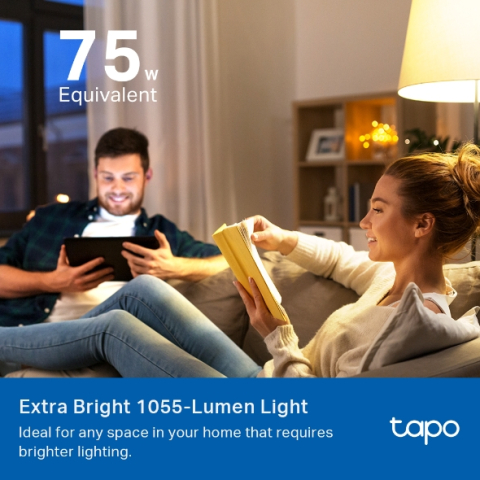 BEC LED wireless TP-LINK ,  1055lm ,  8.6W ,  E27 ,  intensitate reglabila ,  control prin smartph.cu apl.Tapo ,  ajustare auto a luminii in fct. de mom zilei-diferite culori Cod Produs: Tapo L535E [8]