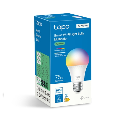 BEC LED wireless TP-LINK ,  1055lm ,  8.6W ,  E27 ,  intensitate reglabila ,  control prin smartph.cu apl.Tapo ,  ajustare auto a luminii in fct. de mom zilei-diferite culori Cod Produs: Tapo L535E [10]