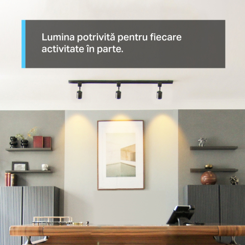 BEC LED wireless TP-LINK ,  350lm ,  2.9W ,  fasung GU10 ,  temp culoare 2200K - 6500K , ctr prin smartph.cu apl.Tapo ,  ajustare auto a luminii in fct. de mom zilei Cod Produs: Tapo L630 [2]