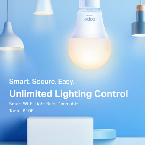 BEC LED wireless TP-LINK ,  800lm ,  8.7W ,  E27 ,  se conecteaza la router Wi-Fi ,  intensitate reglabila ,  control prin smartphone cu aplicatia TAPO Cod Produs: Tapo L510E(2-pack) [1]