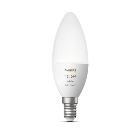 BEC smart LED Philips ,  soclu E14 ,  putere 5.3W ,  forma lumanare ,  lumina multicolora ,  alimentare 220 - 240 V ,  Cod Produs: 8718699726317 [1]