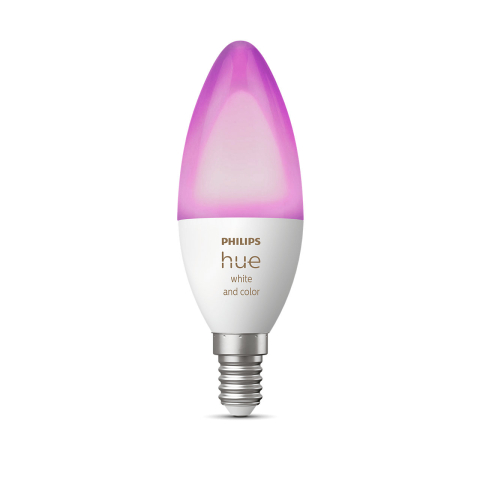 BEC smart LED Philips ,  soclu E14 ,  putere 5.3W ,  forma lumanare ,  lumina multicolora ,  alimentare 220 - 240 V ,  Cod Produs: 8718699726317 [0]