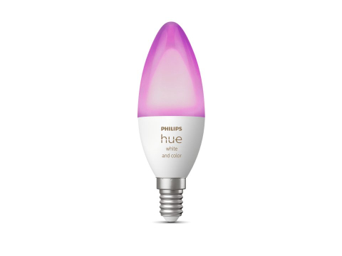 BEC smart LED Philips ,  soclu E14 ,  putere 5.3W ,  forma lumanare ,  lumina multicolora ,  alimentare 220 - 240 V ,  Cod Produs: 8719514356610 [0]