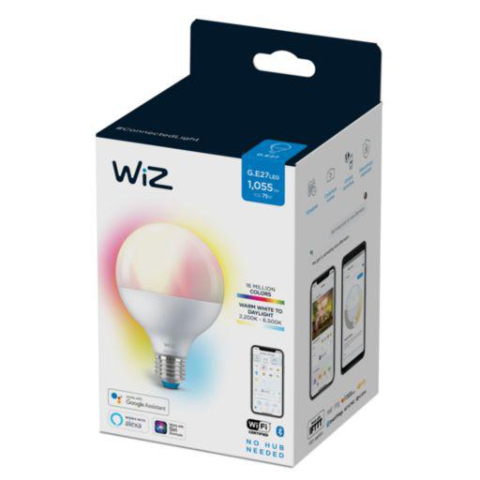 BEC smart LED Philips ,  soclu E27 ,  putere 11W ,  forma sferic ,  lumina multicolora ,  alimentare 220 - 240 V ,  Cod Produs: 8718699786359 [1]