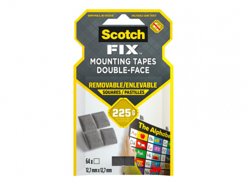 Ambalare si etichetare - Benzi dublu adezive montare interior repozitionabile, 64 buc/pachet, 3M Scotch-Fix™