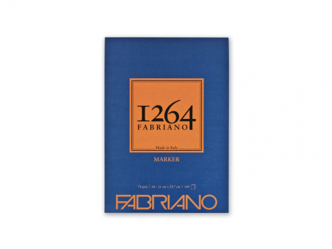 Caiete si blocuri de desen - Bloc desen 1264 Marker, A4, 70gr, 100 file, fara spirala Fabriano