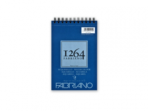 Caiete si blocuri de desen - Bloc desen 1264 Watercolor, A5, 300gr, 20 file, cu spirala Fabriano