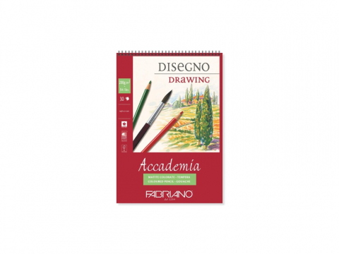 Caiete si blocuri de desen - Bloc desen Accademia Disegno, A5, 200 g, 30 file, cu spirala Fabriano