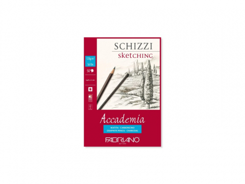 Caiete si blocuri de desen - Bloc desen Accademia Schizzi, A5, 120 g, 50 file, fara spirala Fabriano