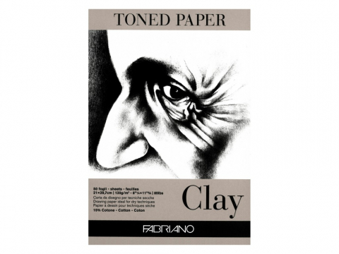 Caiete si blocuri de desen - Bloc desen Toned Paper Clay, A3, 120g, 50 file, fara spirala Fabriano