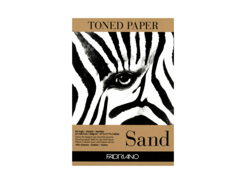Caiete si blocuri de desen - Bloc desen Toned Paper Sand, A4, 120g, 50 file, fara spirala Fabriano