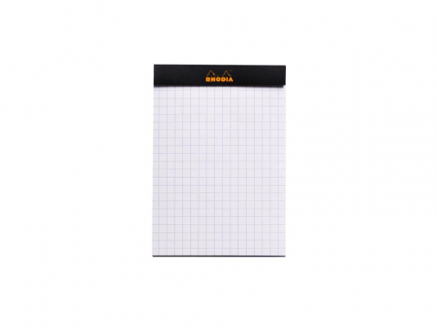 Blocnotes 8,5 x 12 cm, capsat, 80 file, N°12, Rhodia Basic, negru [1]