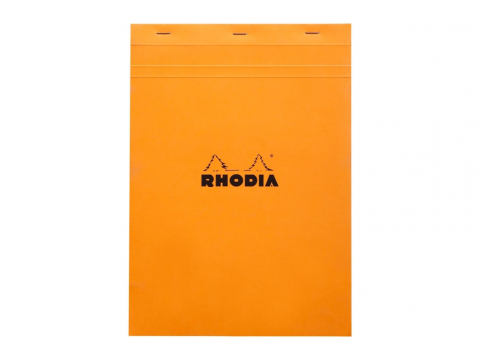 Agende - Blocnotes A4, capsat, 80 file, N°18, Rhodia Basic, orange