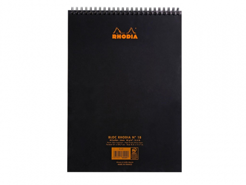 Blocnotes A4, spirala 80 file, Rhodia Classic, black [2]