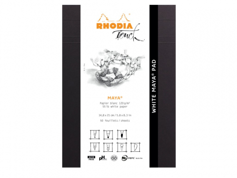 Caiete si blocuri de desen - Blocnotes capsat, grafic, A5, 50 file, portrait Rhodia Touch Layout