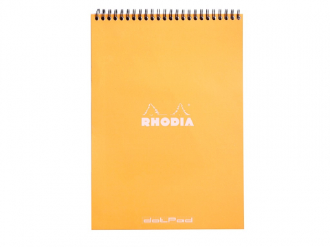 Agende - Blocnotes grafic A4, spirala metalica dubla, 80 file, Rhodia Classic Orange