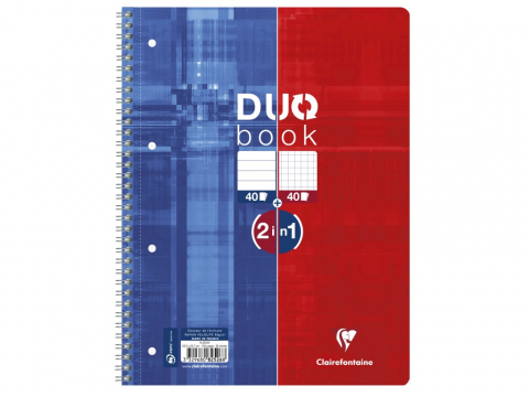 Caiet A4+ Duo, reversibil, cu spirala, 80 file, Clairefontaine [1]