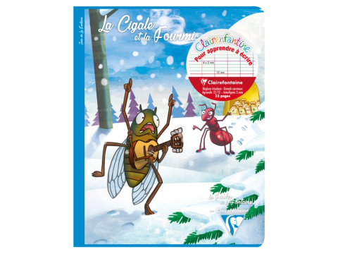 Caiete si blocuri de desen - Caiet A5+ capsat, 16 file, Metric, Clairefontaine La Fontaine
