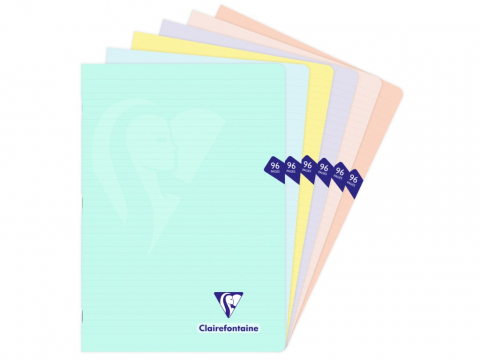 Caiete si blocuri de desen - Caiet capsat A4, 48 file, Clairefontaine Mimesys, Pastel